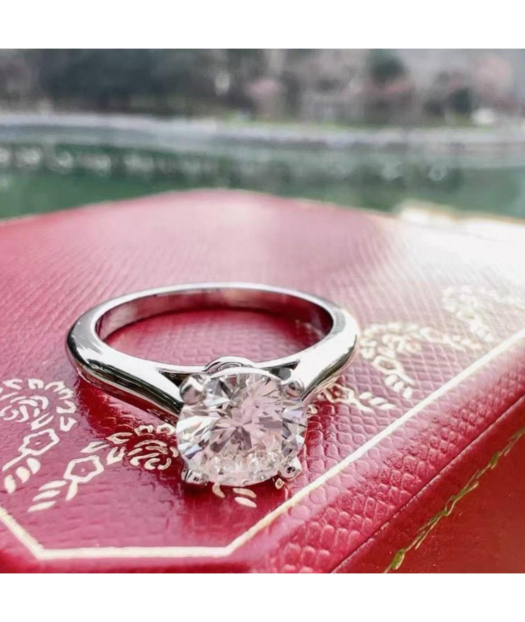 CARTIER Серебряное платиновое кольцо, фото 5