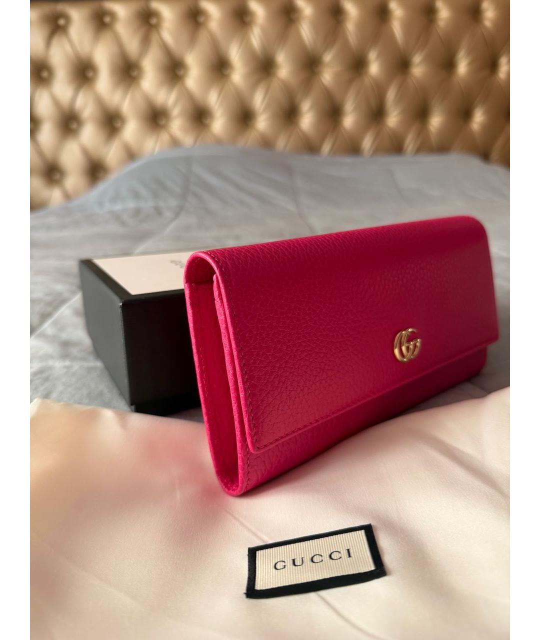 GUCCI Фуксия кожаный кошелек, фото 2