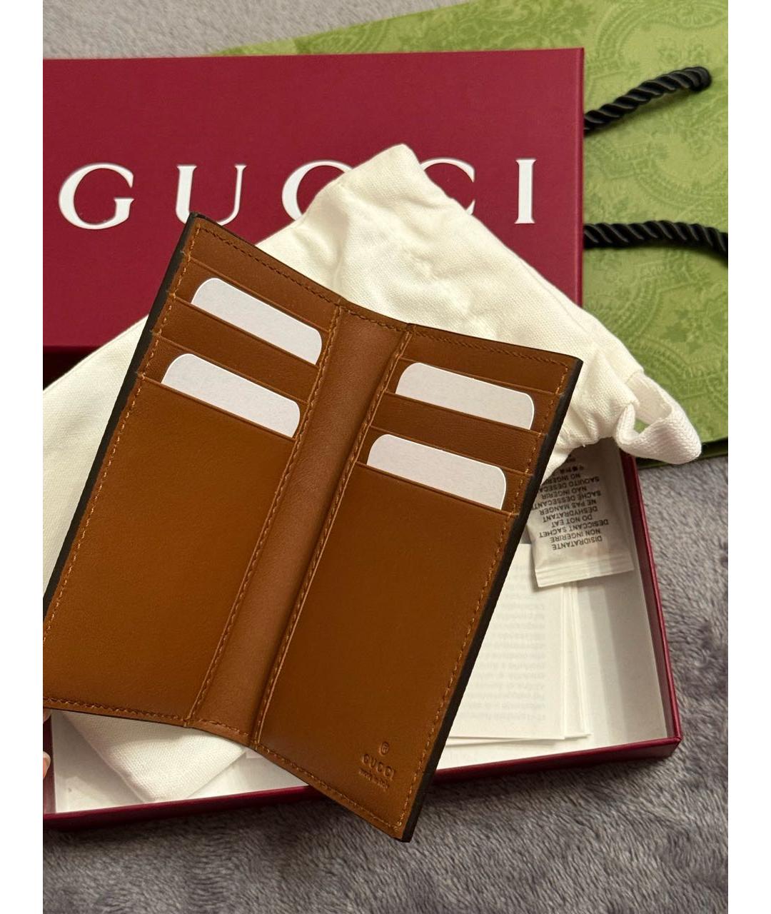 GUCCI Бежевая визитница, фото 2