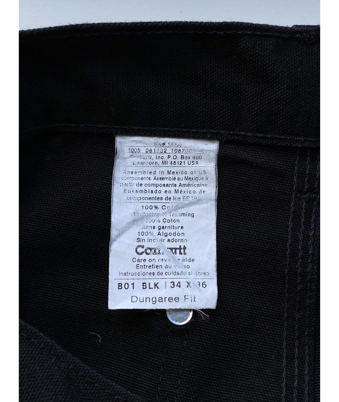 CARHARTT Черные хлопковые прямые джинсы, фото 9