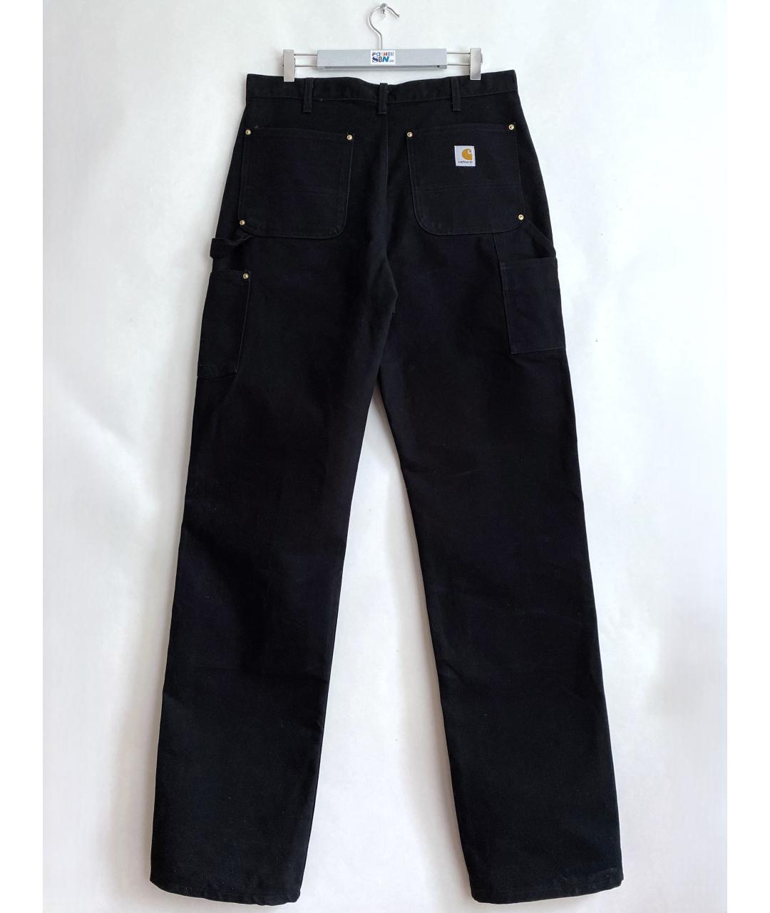 CARHARTT Черные хлопковые прямые джинсы, фото 2
