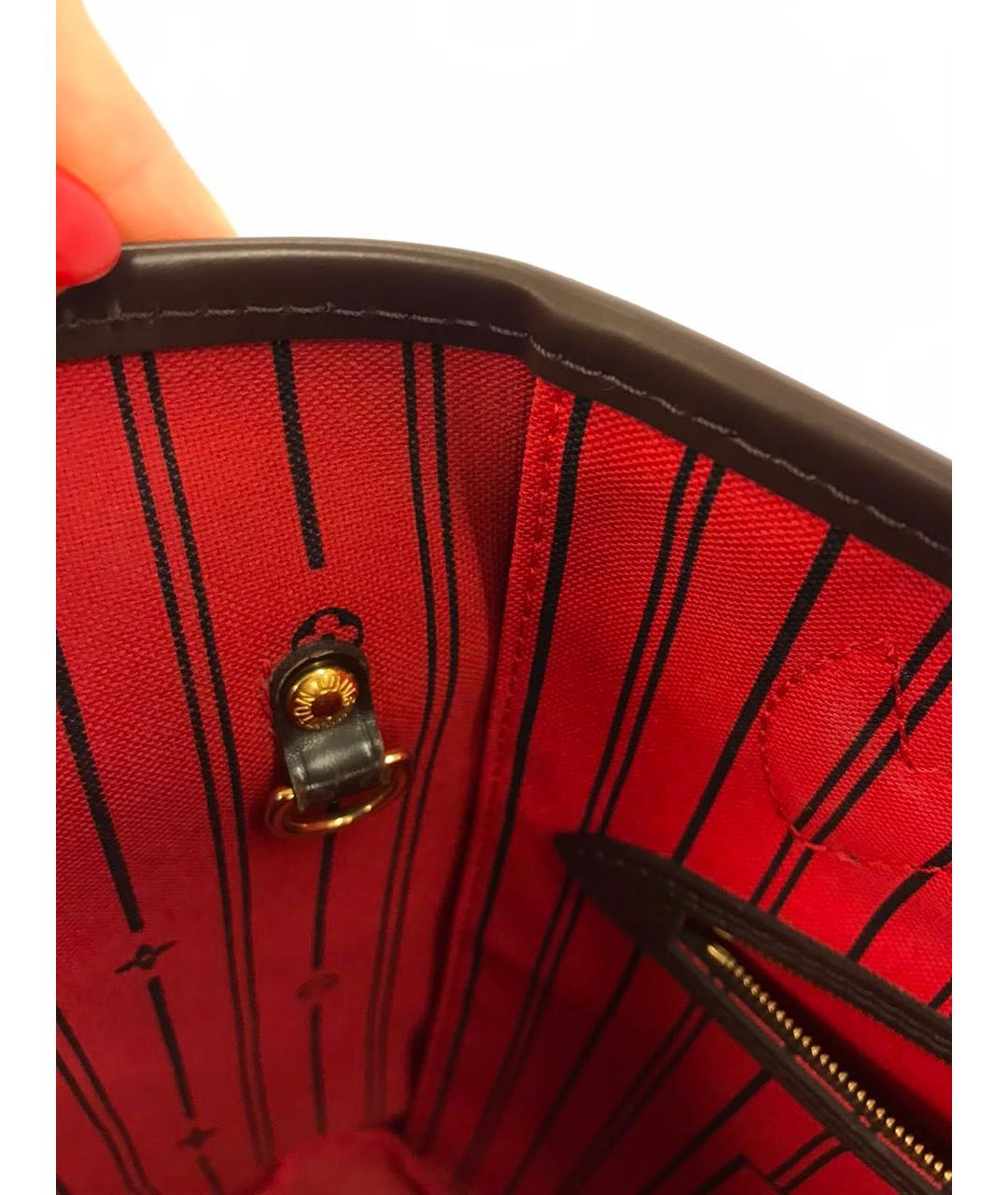 LOUIS VUITTON Коричневая сумка тоут из канвы, фото 4