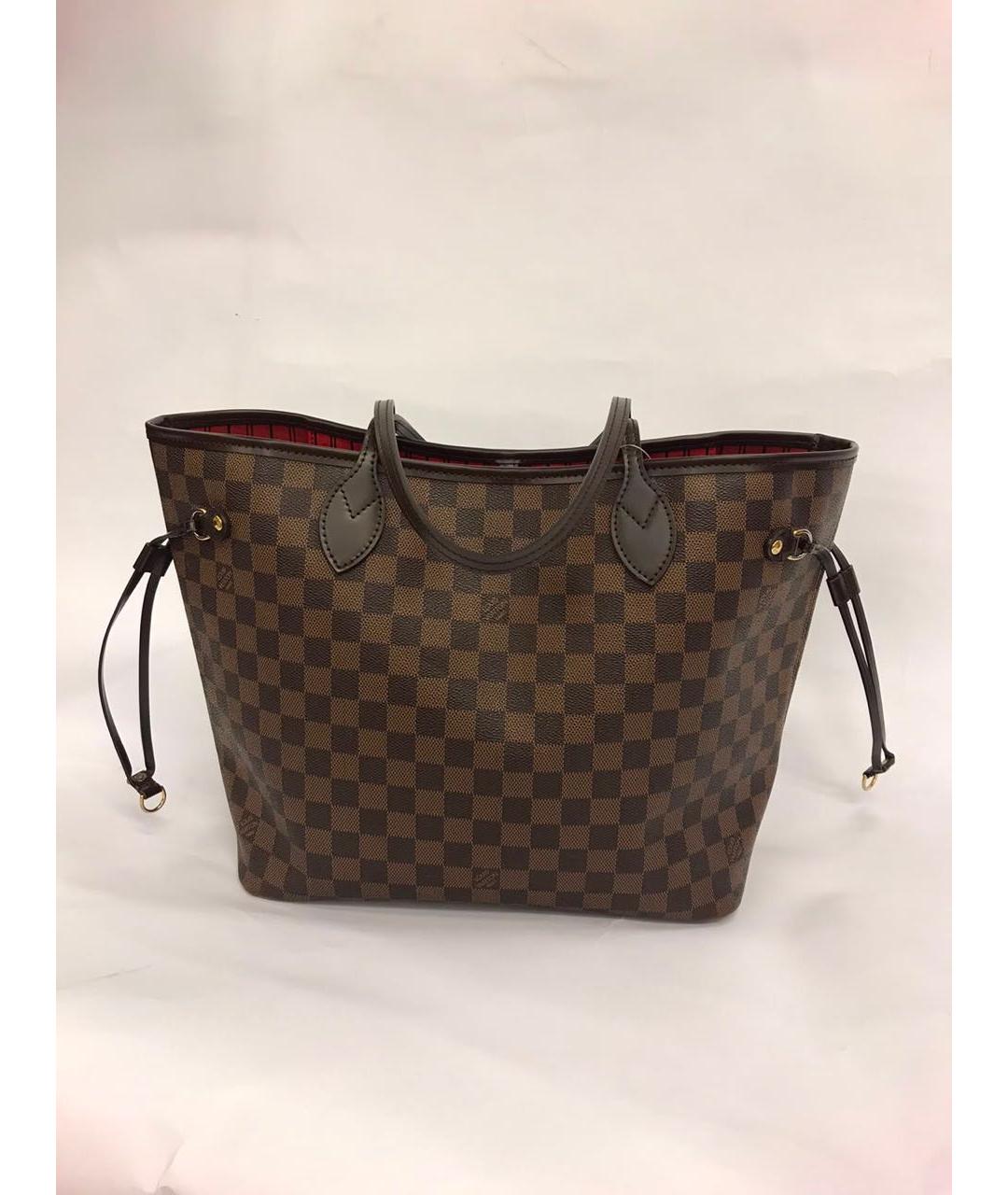 LOUIS VUITTON Коричневая сумка тоут из канвы, фото 3