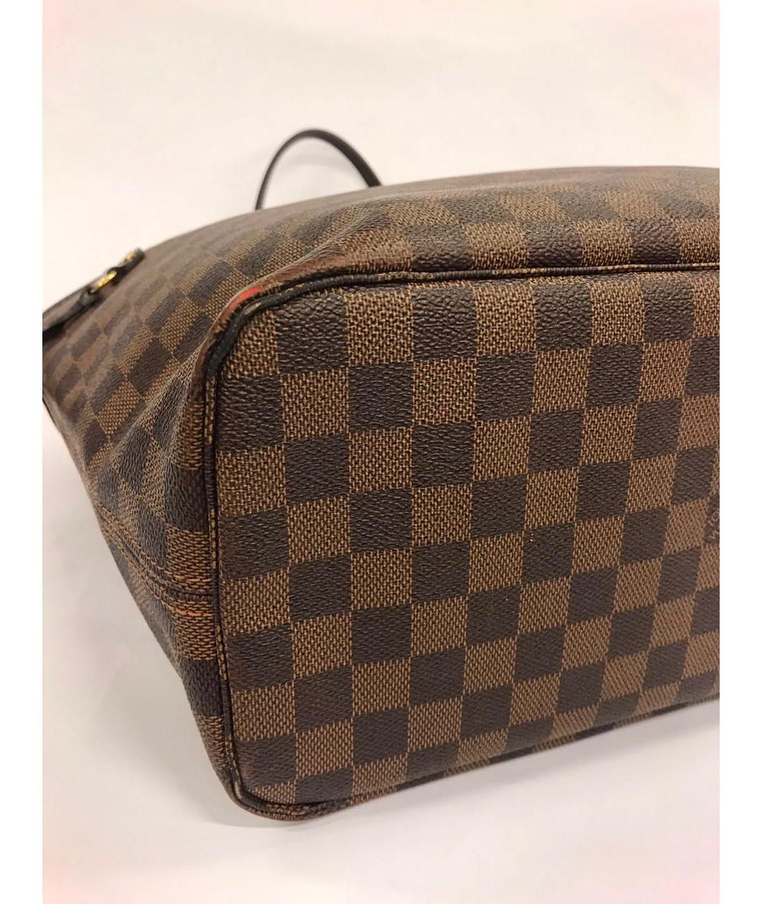 LOUIS VUITTON Коричневая сумка тоут из канвы, фото 7