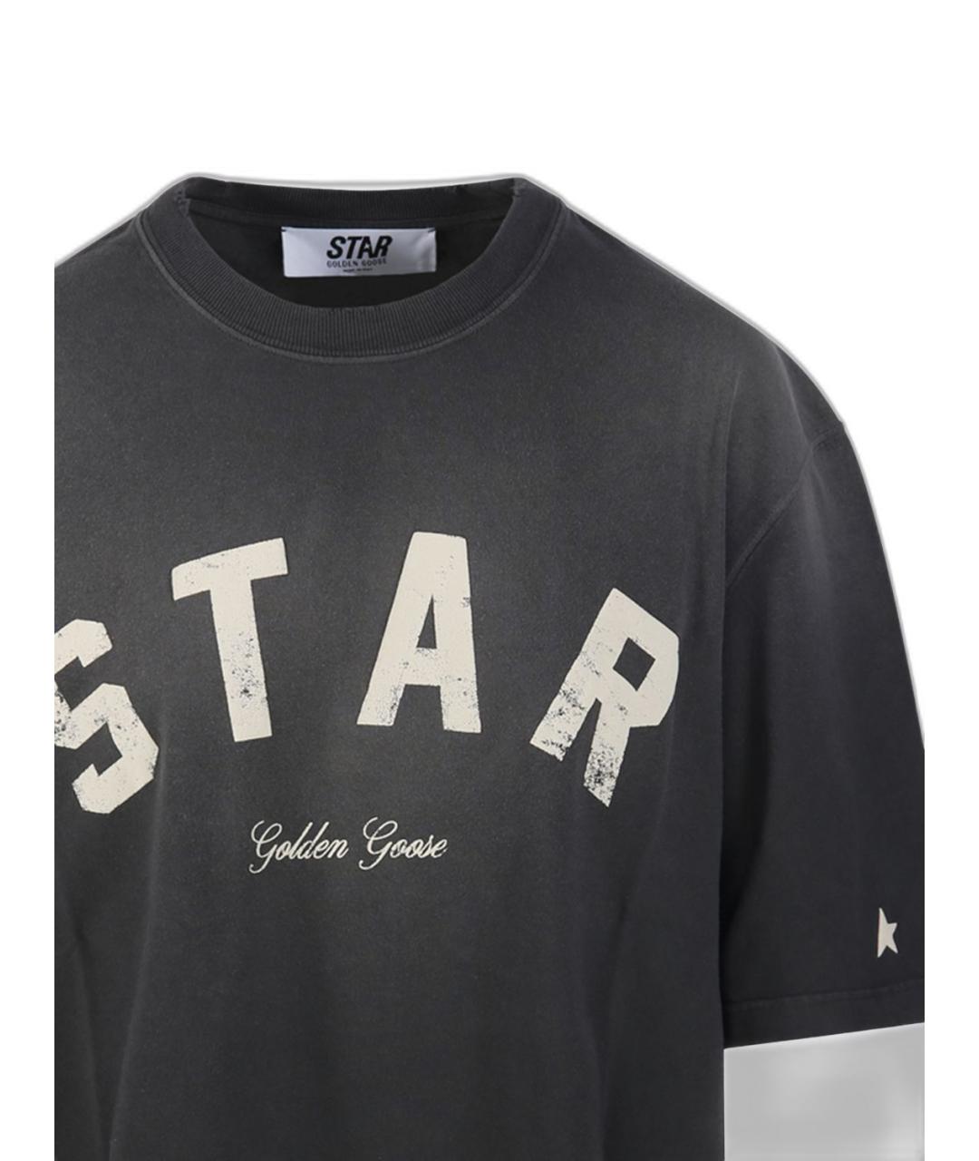 GOLDEN GOOSE Серая хлопковая футболка, фото 4