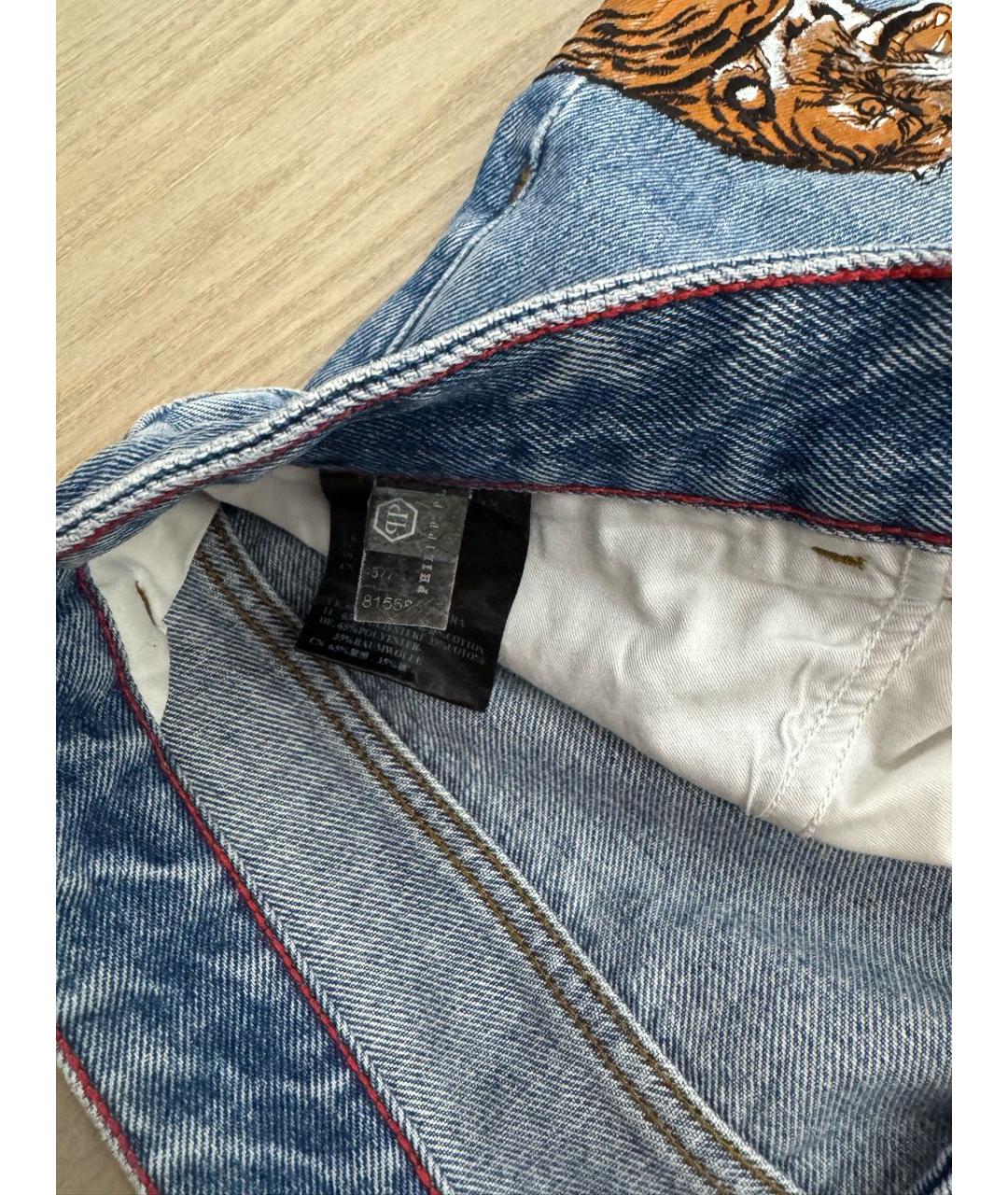 PHILIPP PLEIN Синие деним шорты, фото 6