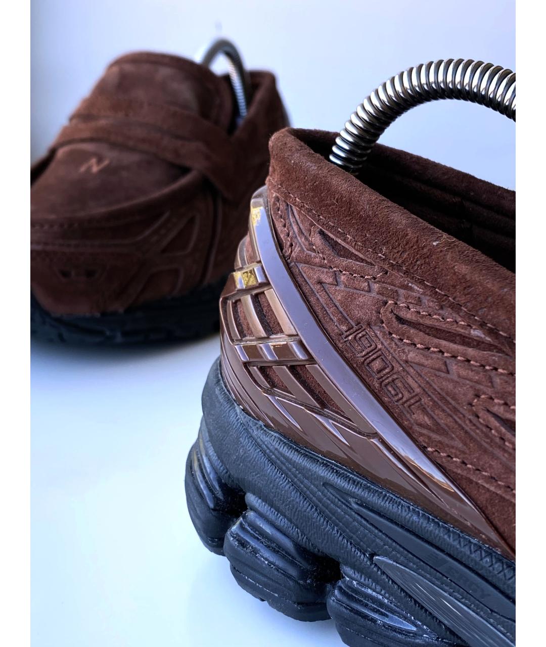 NEW BALANCE Коричневые синтетические лоферы, фото 5