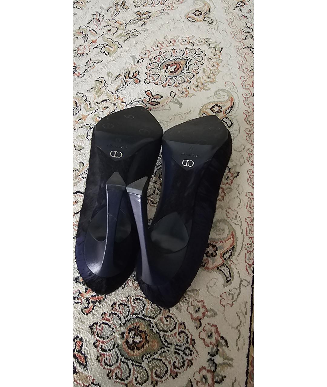 CHRISTIAN DIOR Темно-синие кожаные туфли, фото 5