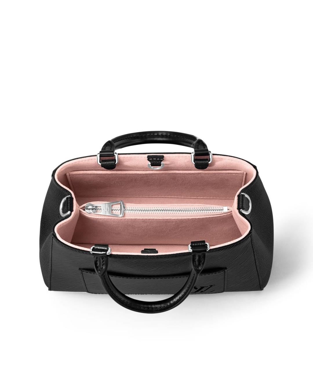 LOUIS VUITTON Черная кожаная сумка тоут, фото 4