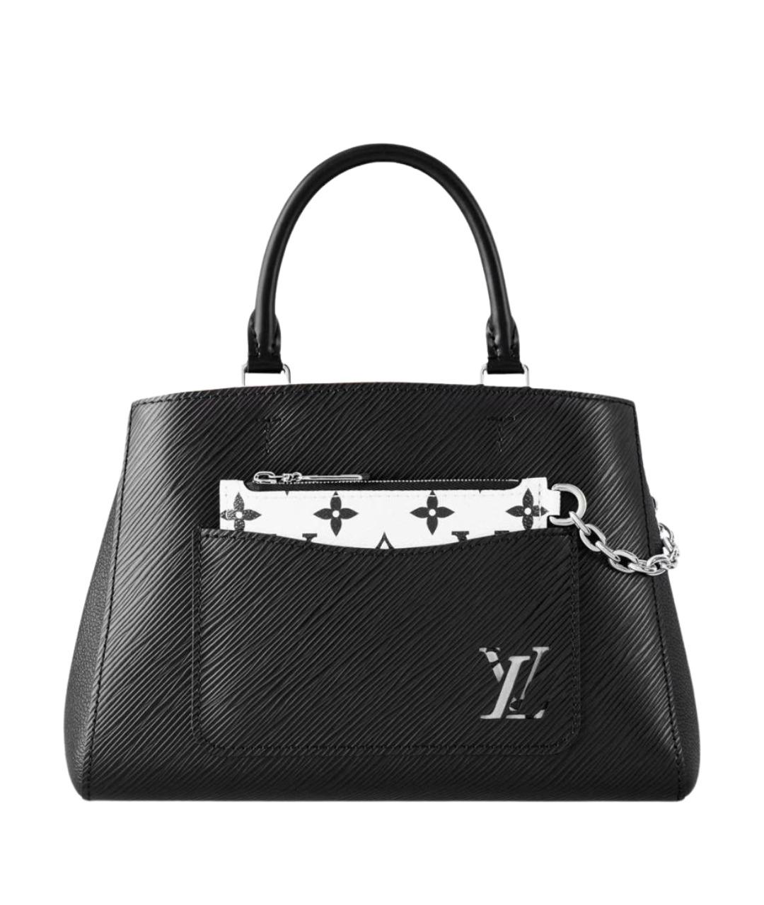 LOUIS VUITTON Черная кожаная сумка тоут, фото 1