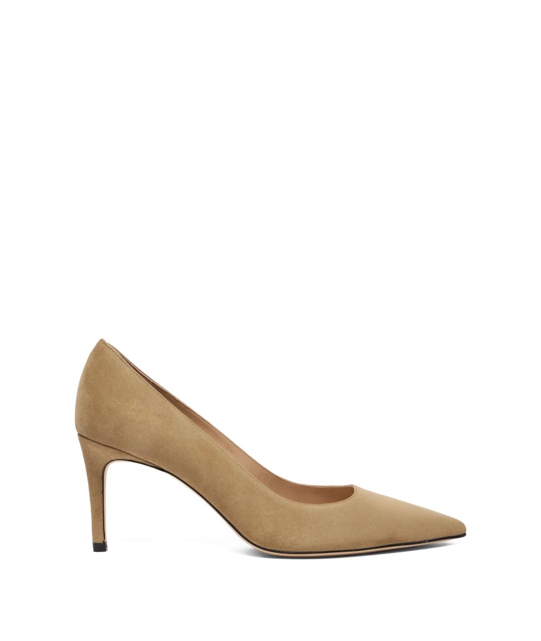 STUART WEITZMAN Золотые кожаные туфли, фото 1