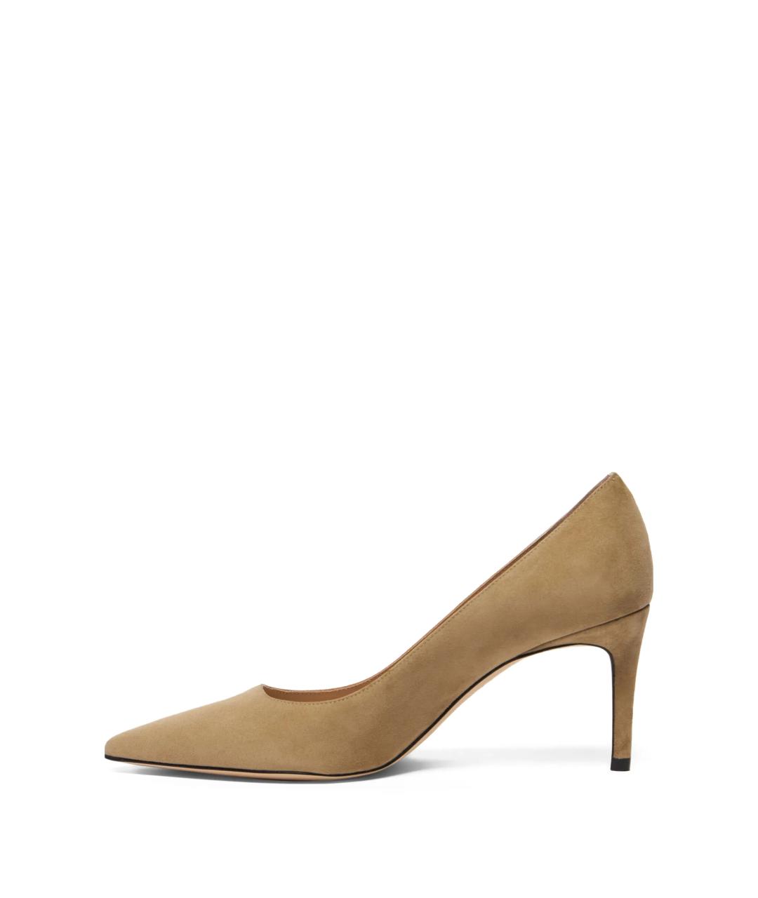 STUART WEITZMAN Золотые кожаные туфли, фото 3