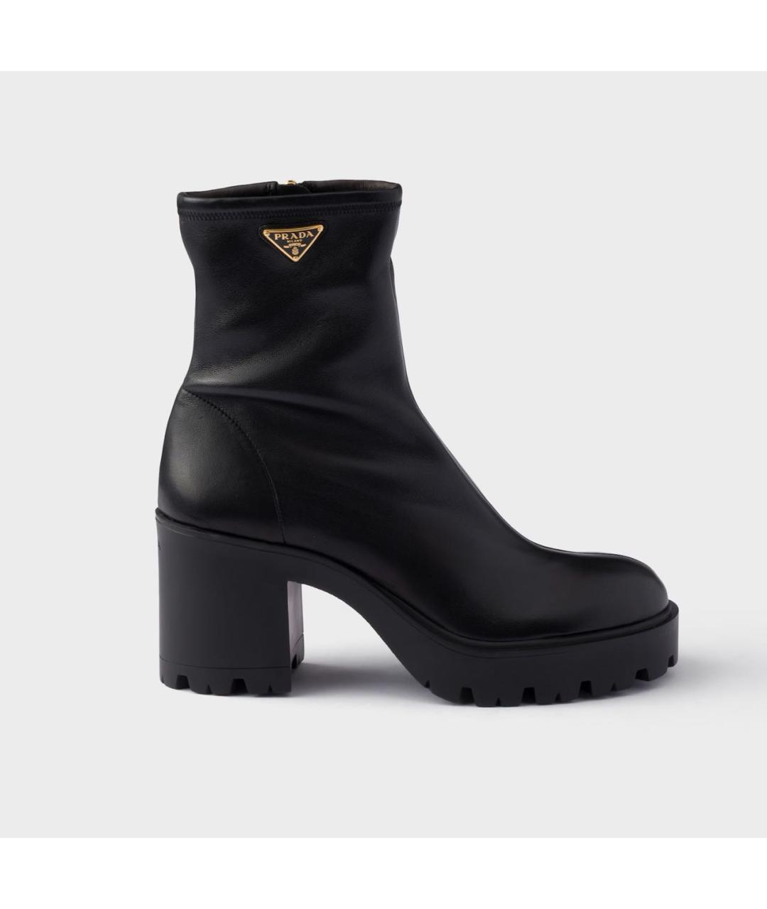 PRADA Черные кожаные ботинки, фото 6