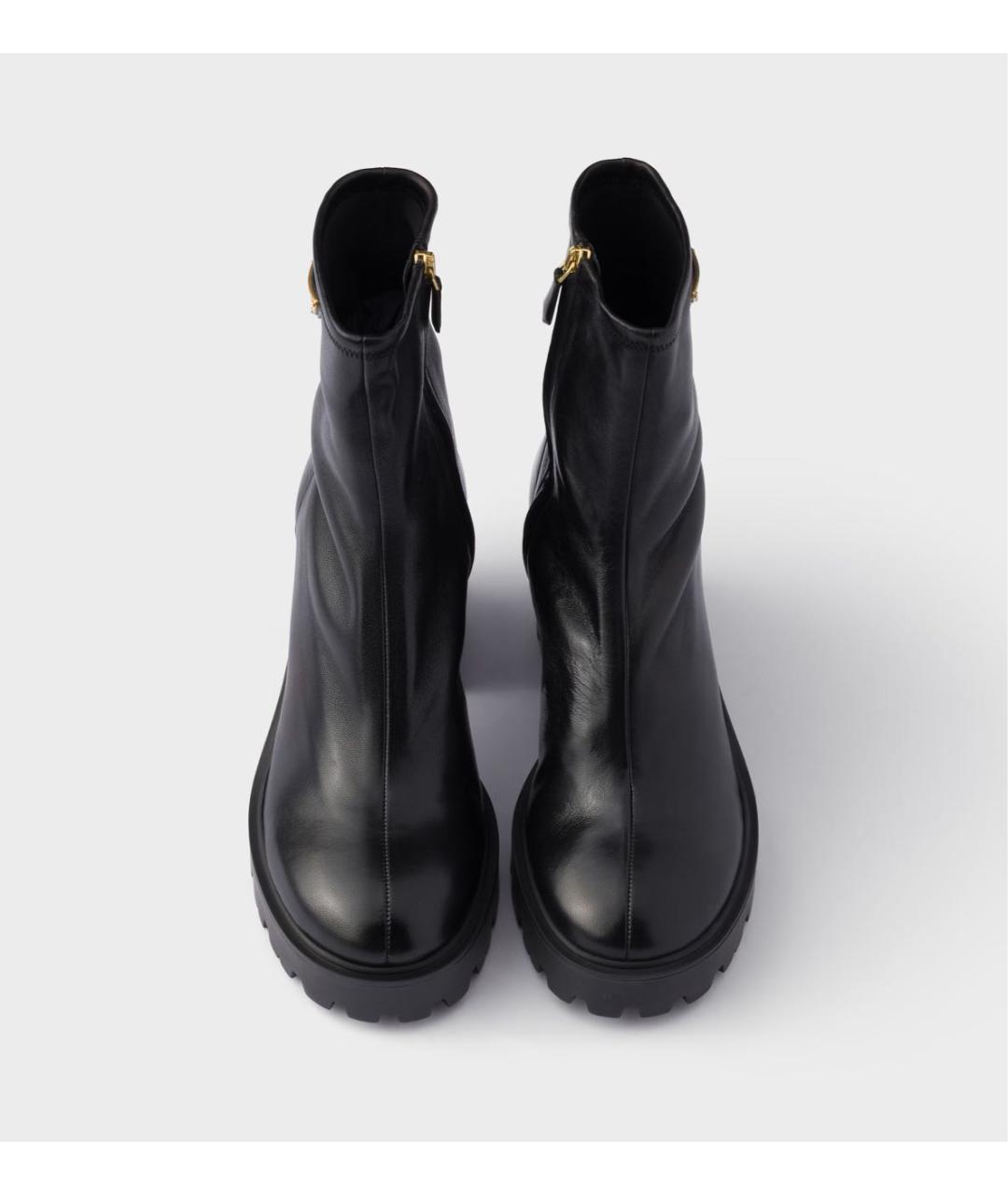 PRADA Черные кожаные ботинки, фото 3