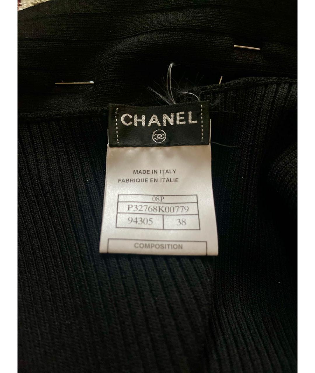 CHANEL Черное вискозное вечернее платье, фото 4