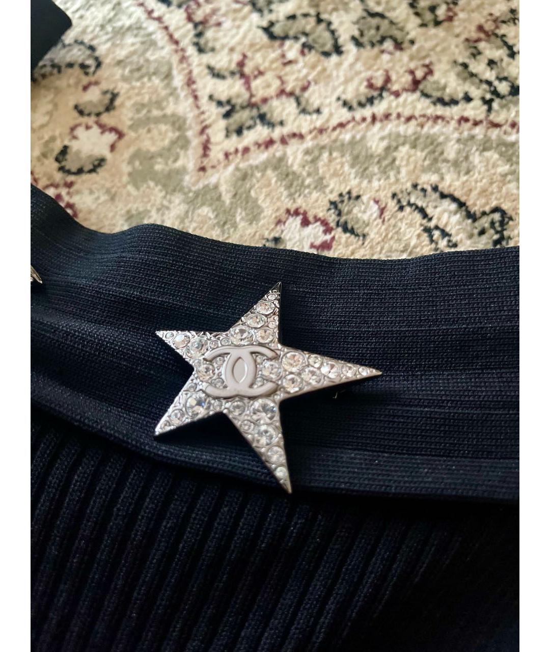 CHANEL Черное вискозное вечернее платье, фото 7