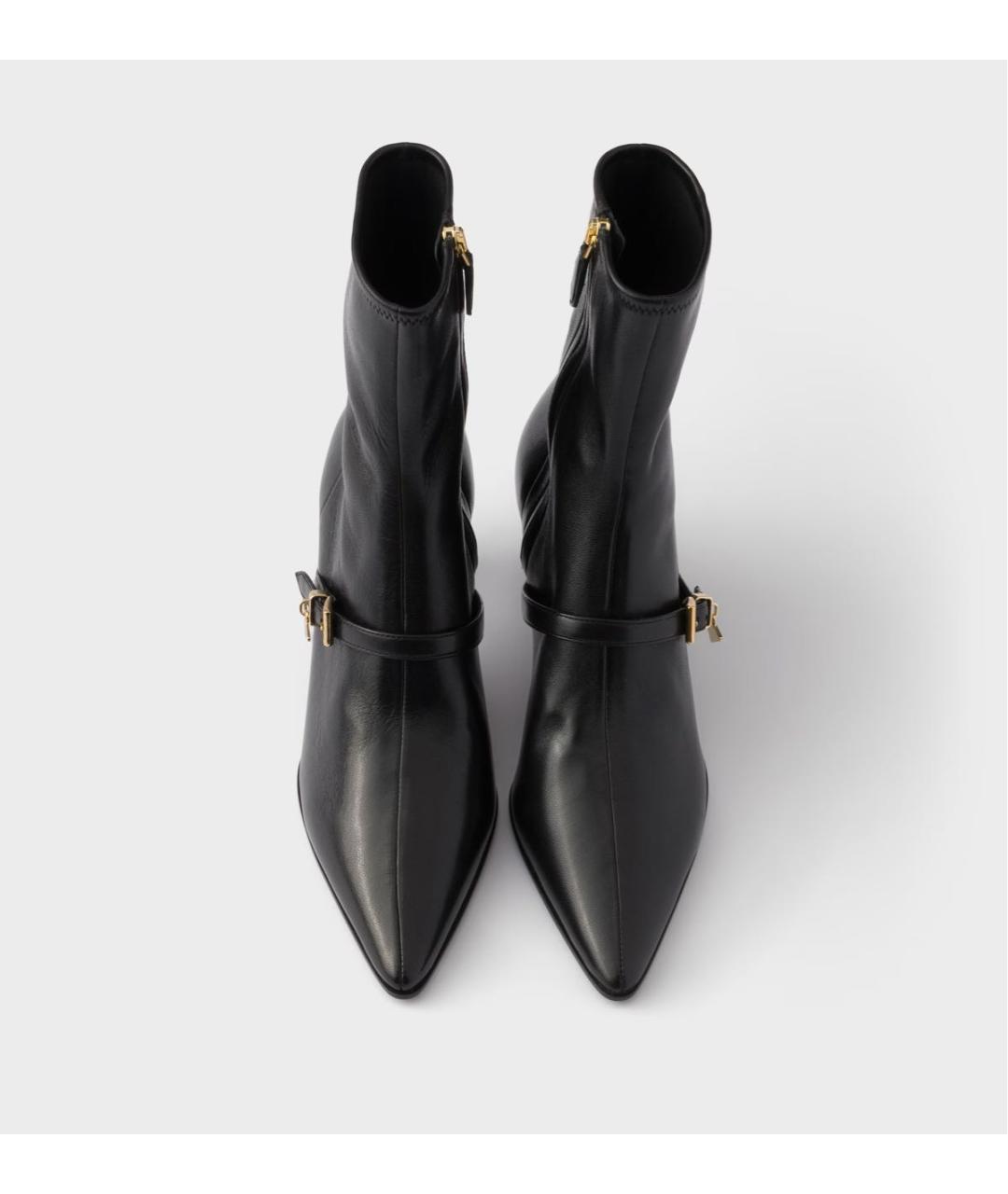 PRADA Черные кожаные ботильоны, фото 3