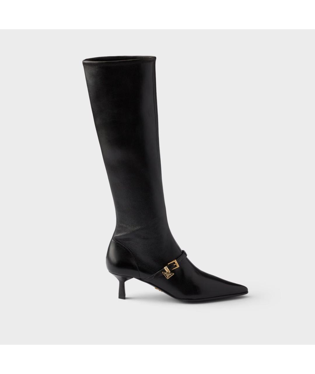 PRADA Черные кожаные сапоги, фото 6