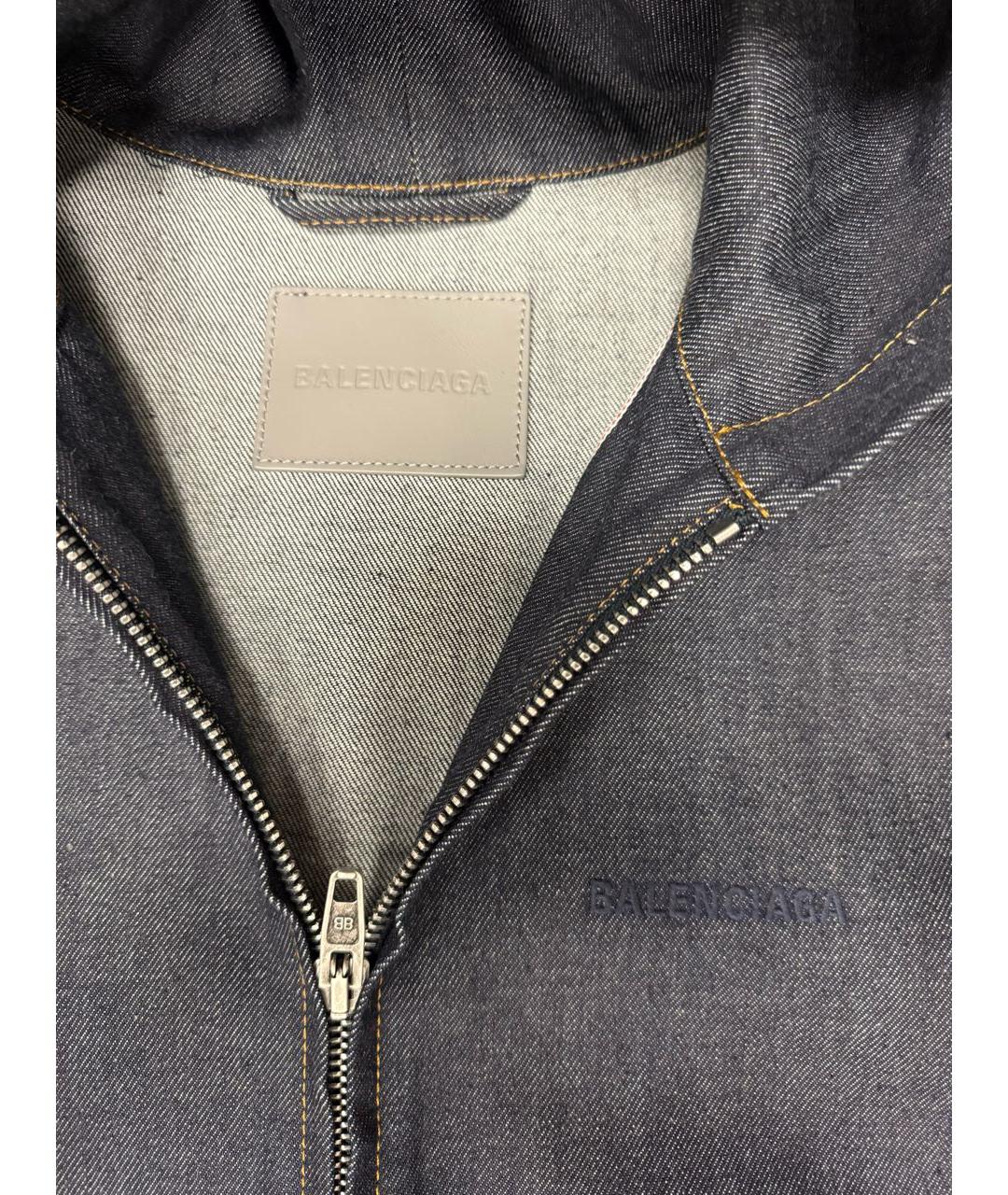 BALENCIAGA Темно-синяя деним куртка, фото 3