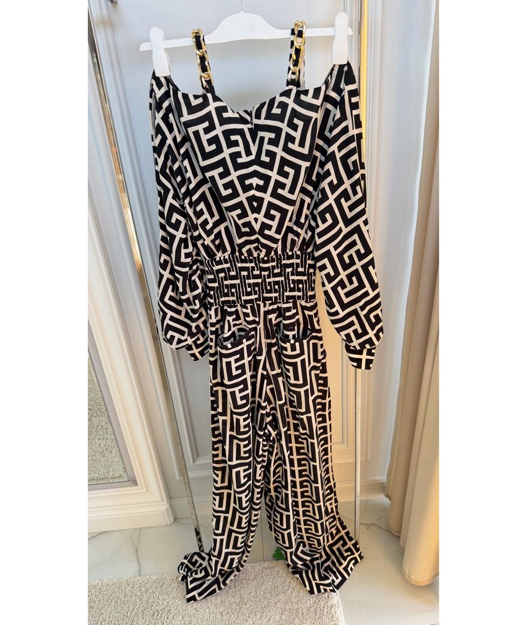 BALMAIN Черный хлопковый комбинезон, фото 3