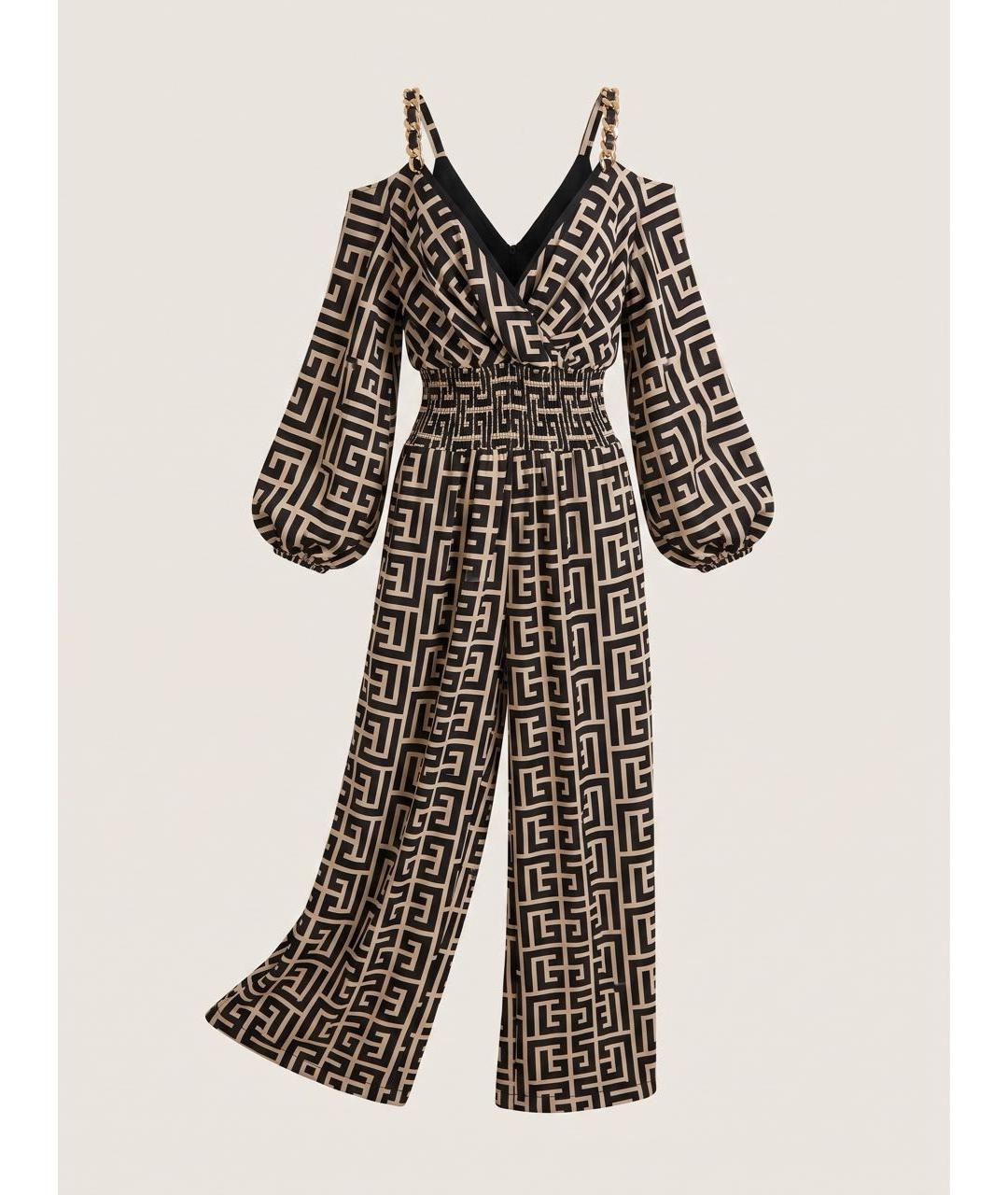BALMAIN Черный хлопковый комбинезон, фото 4
