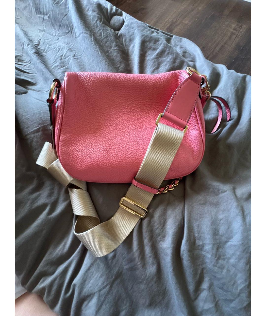 MICHAEL KORS Розовая кожаная сумка через плечо, фото 3