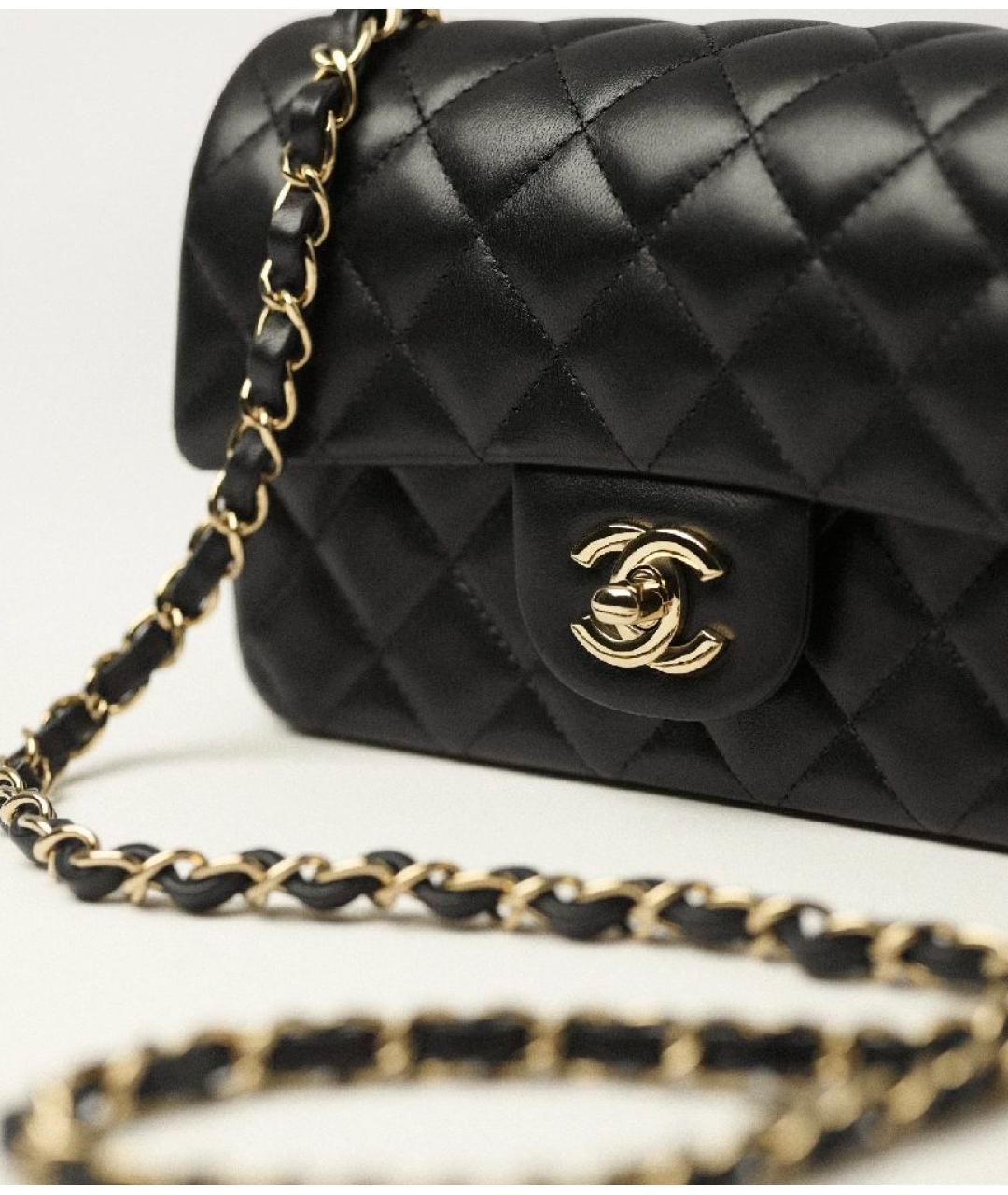 CHANEL Черная кожаная сумка через плечо, фото 4