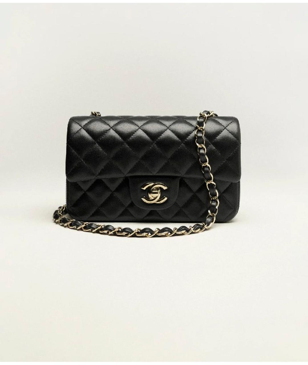 CHANEL Черная кожаная сумка через плечо, фото 8