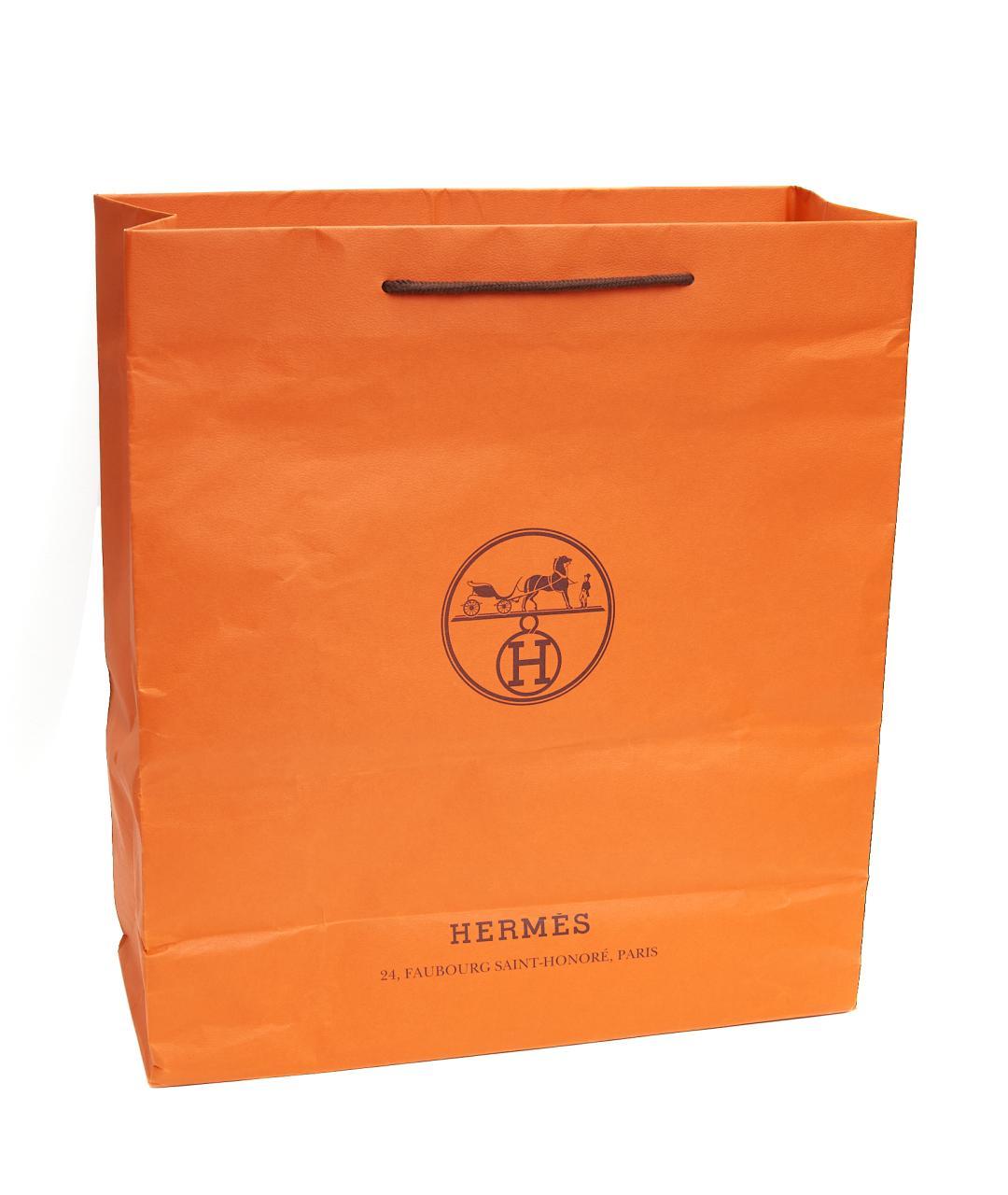 HERMES Коричневая кожаная сумка с короткими ручками, фото 2
