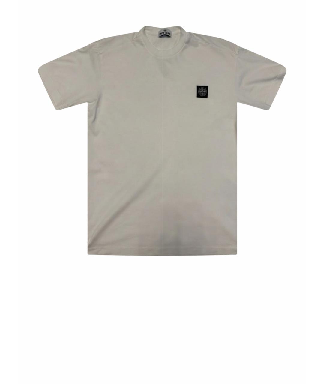 STONE ISLAND Белая хлопковая футболка, фото 1