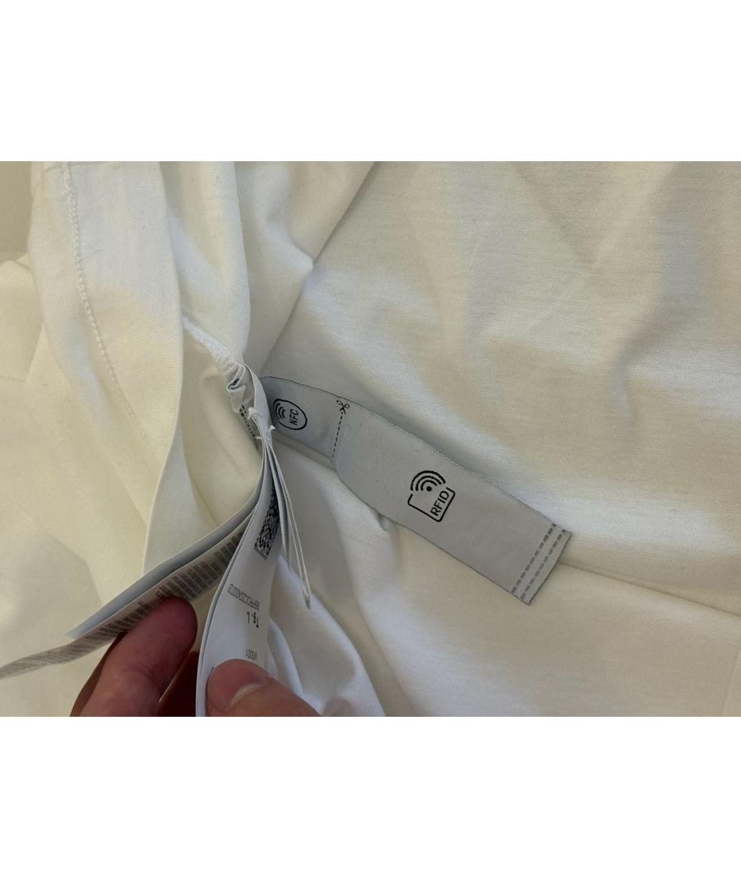 STONE ISLAND Белая хлопковая футболка, фото 5