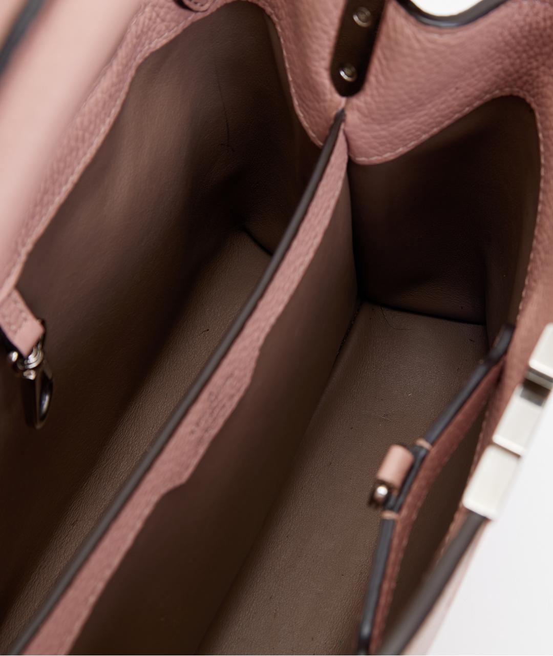 LOUIS VUITTON Розовая кожаная сумка с короткими ручками, фото 7