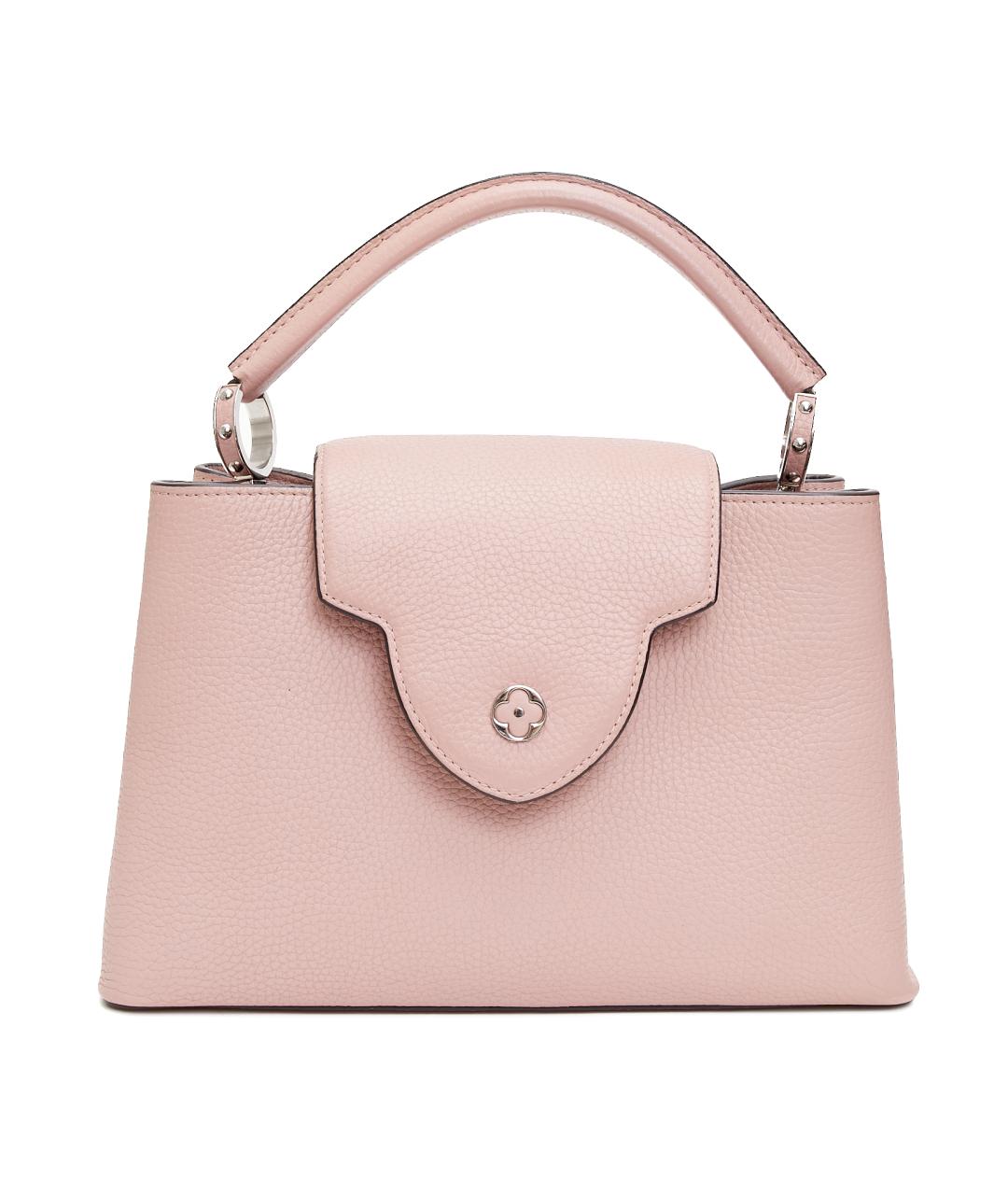 LOUIS VUITTON Розовая кожаная сумка с короткими ручками, фото 2