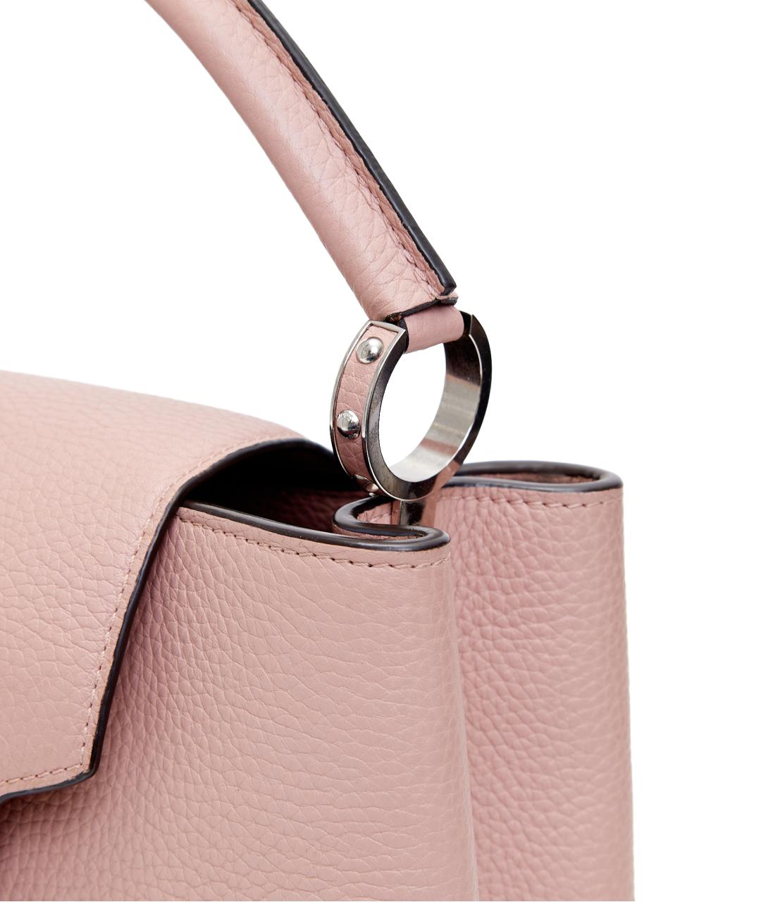 LOUIS VUITTON Розовая кожаная сумка с короткими ручками, фото 5