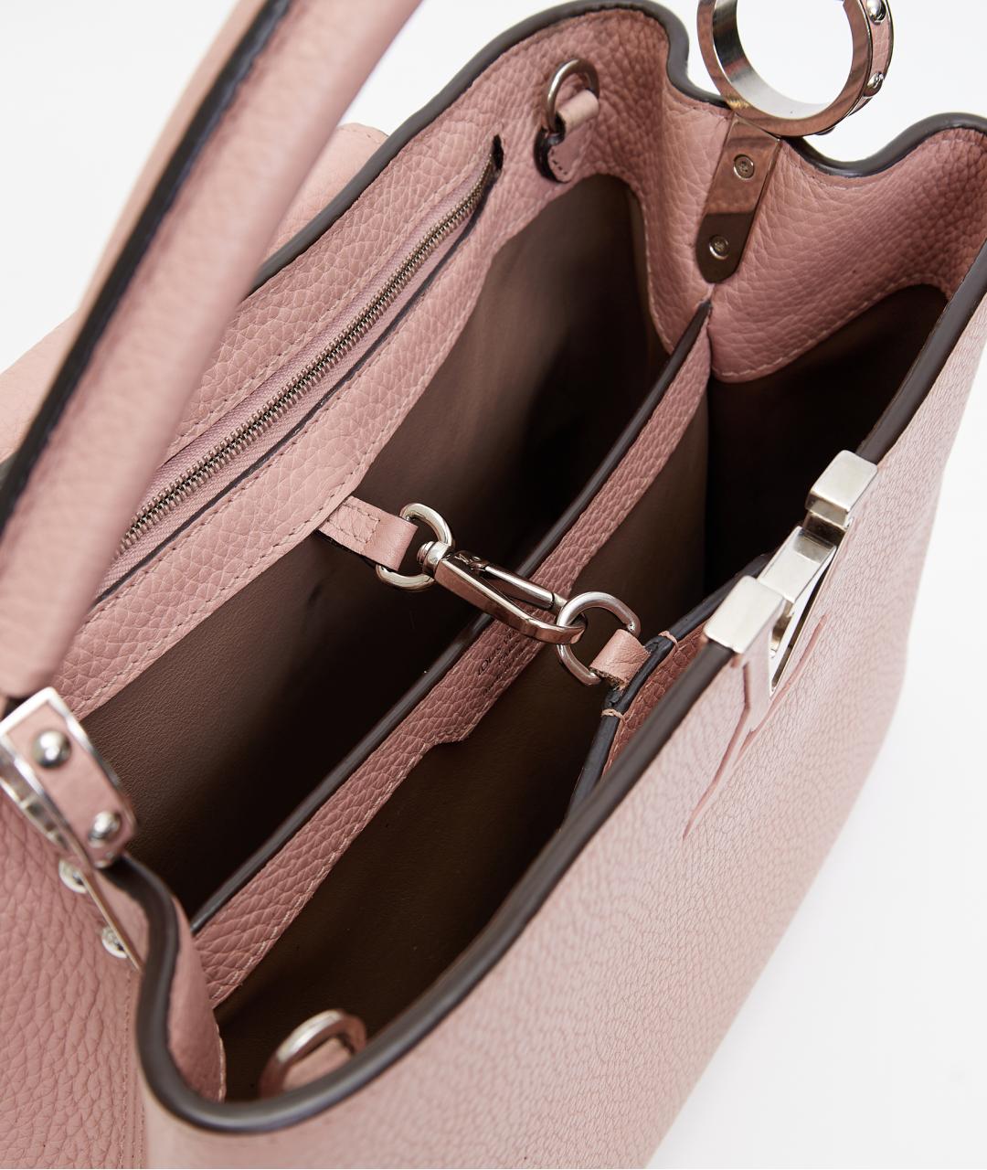 LOUIS VUITTON Розовая кожаная сумка с короткими ручками, фото 8