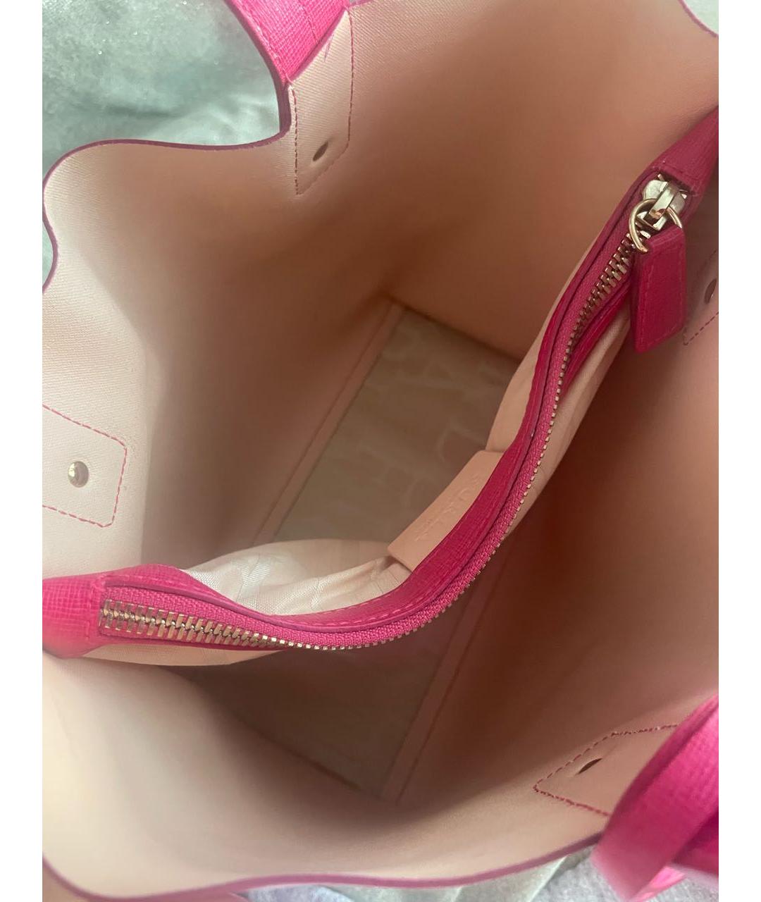 FURLA Фуксия кожаная сумка тоут, фото 2
