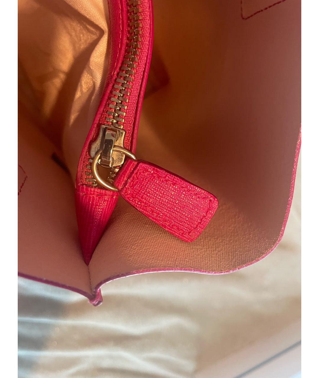 FURLA Фуксия кожаная сумка тоут, фото 6