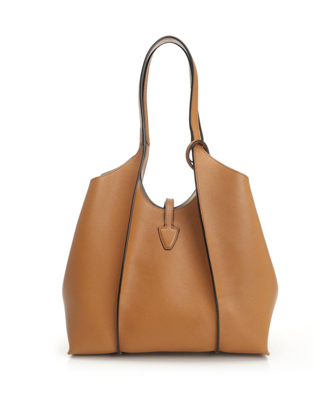 TOD'S Коричневая кожаная сумка тоут, фото 3