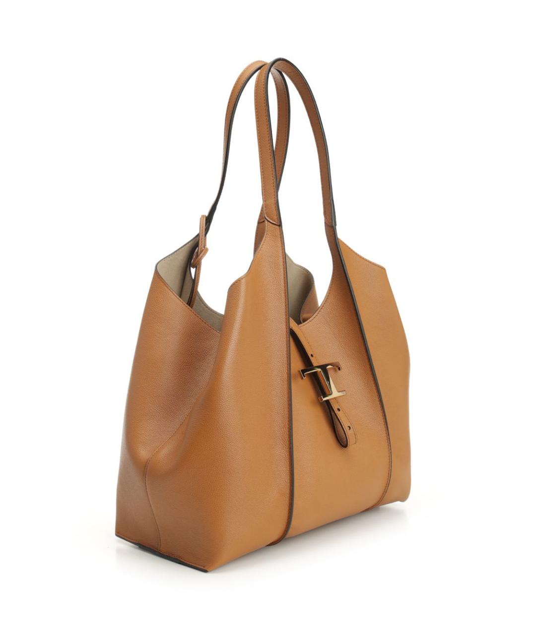 TOD'S Коричневая кожаная сумка тоут, фото 2