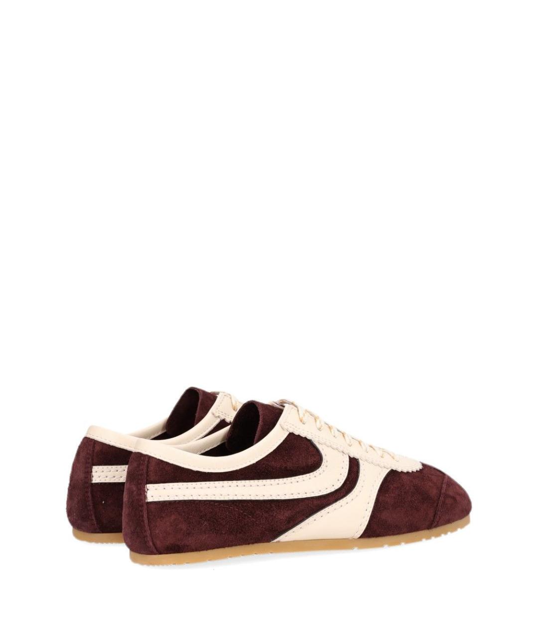 DRIES VAN NOTEN Бордовые кроссовки, фото 3