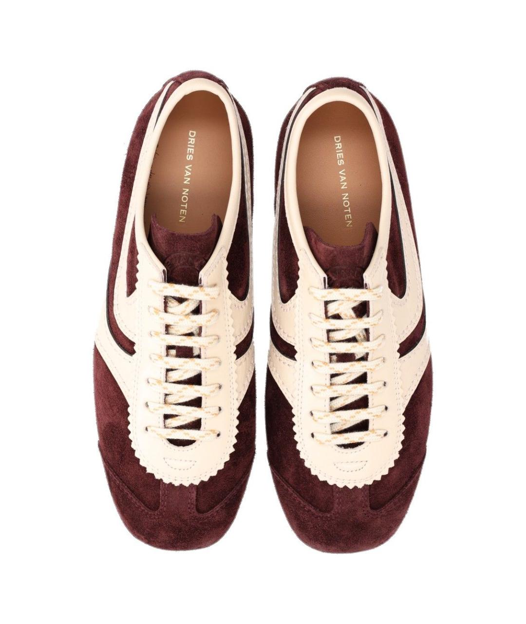 DRIES VAN NOTEN Бордовые кроссовки, фото 4
