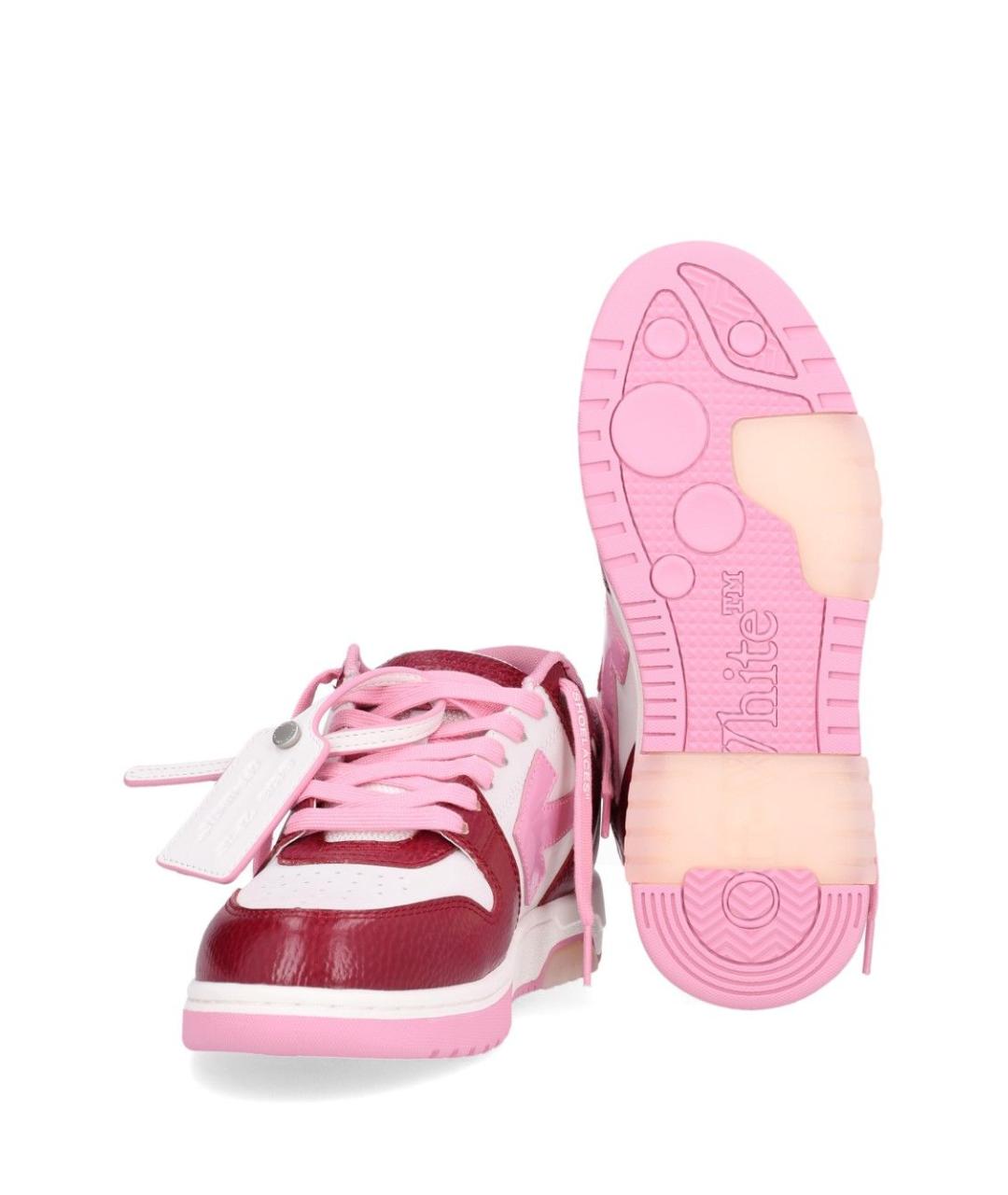 OFF-WHITE Розовые кожаные кроссовки, фото 5