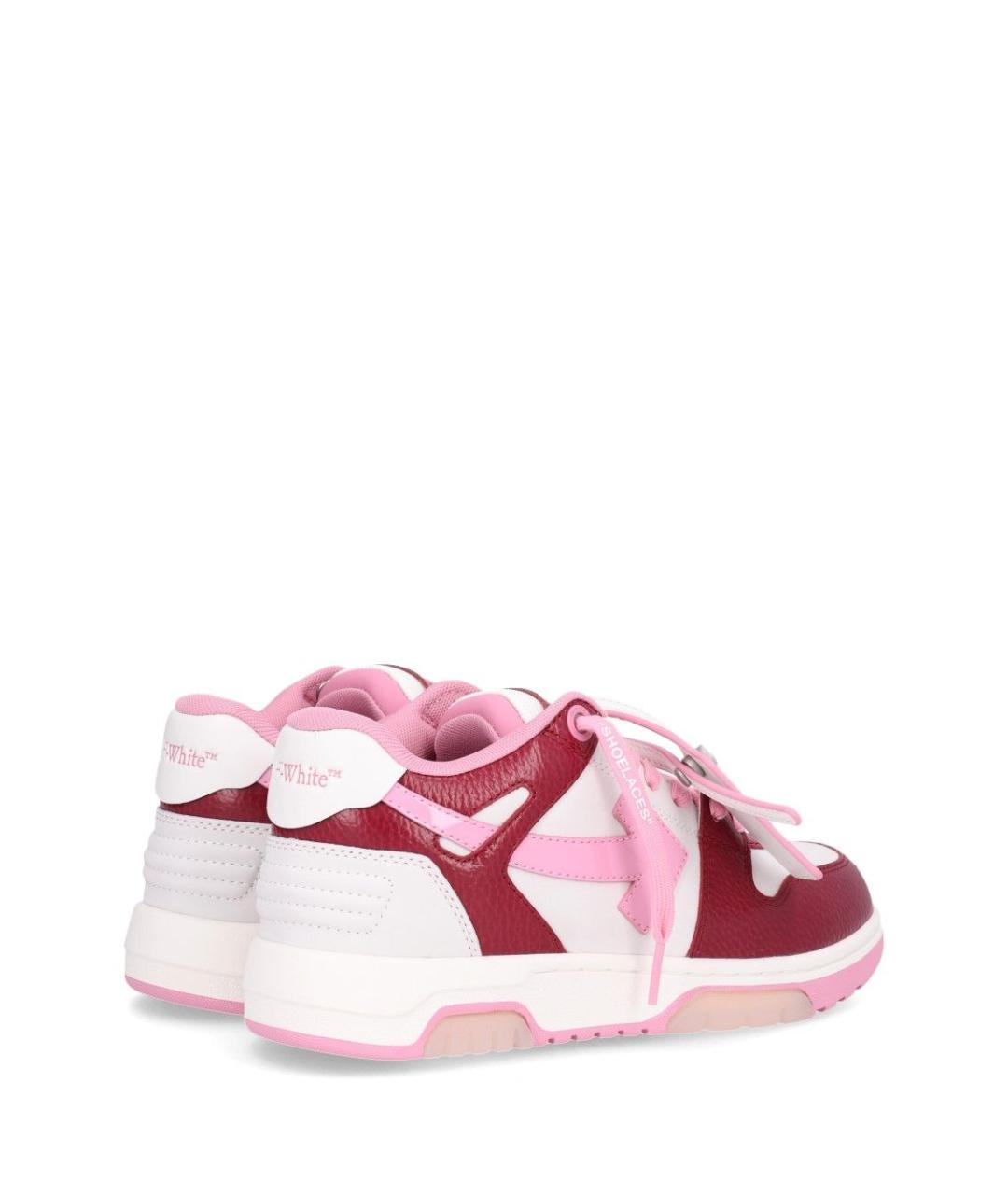 OFF-WHITE Розовые кожаные кроссовки, фото 3