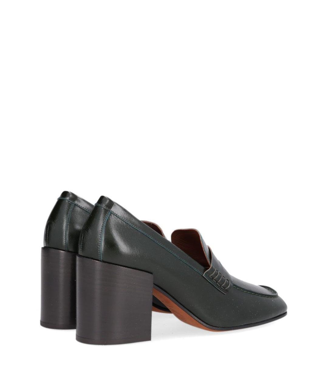 DRIES VAN NOTEN Зеленые кожаные туфли, фото 3
