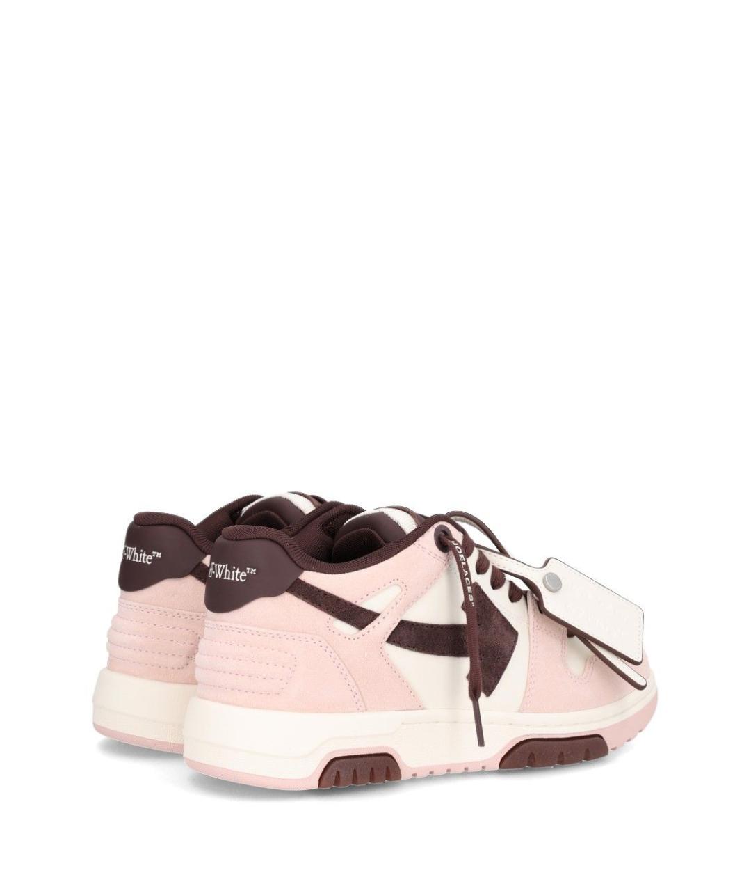OFF-WHITE Розовые кожаные кроссовки, фото 3