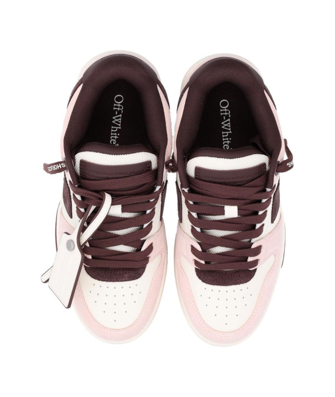 OFF-WHITE Розовые кожаные кроссовки, фото 4