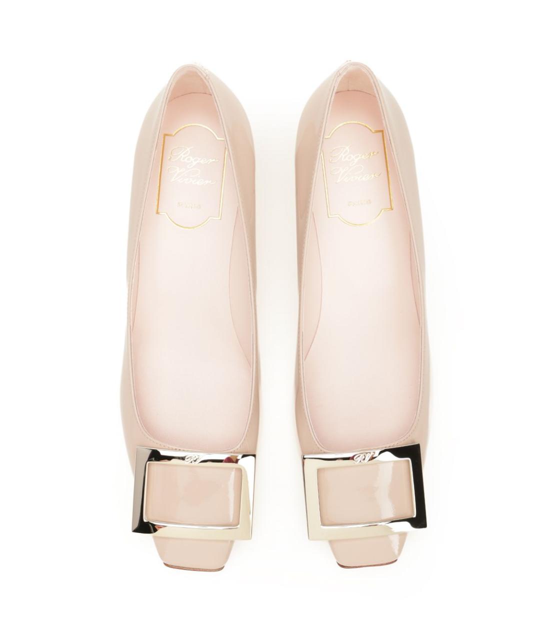ROGER VIVIER Бежевые туфли из лакированной кожи, фото 5