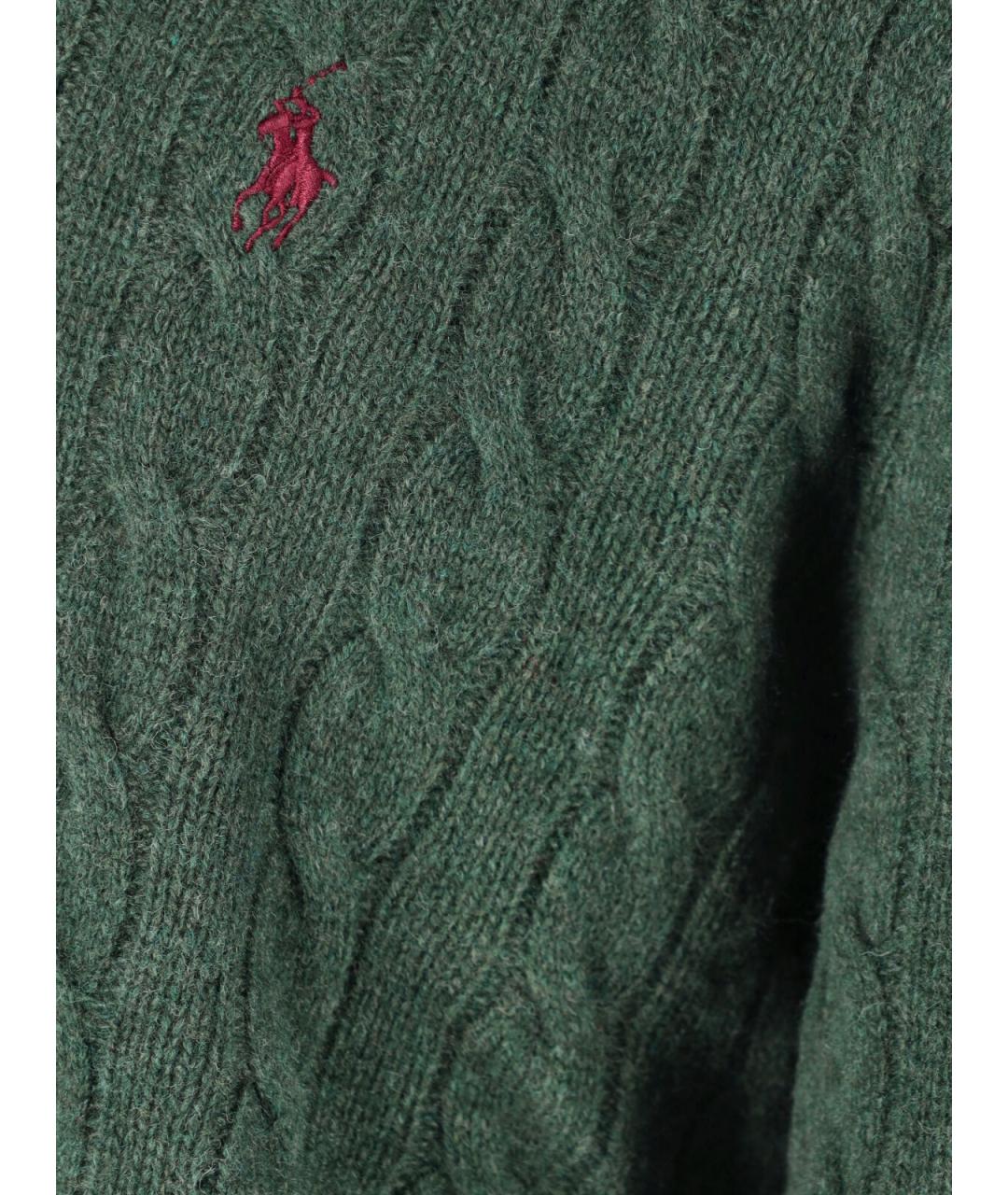 POLO RALPH LAUREN Зеленый шерстяной джемпер / свитер, фото 3