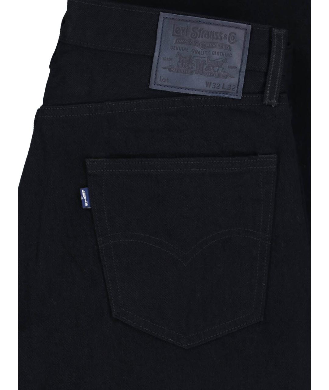 LEVI'S Черные хлопковые прямые джинсы, фото 5