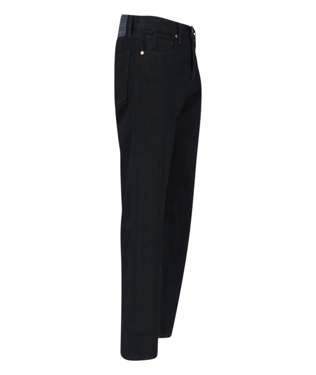 LEVI'S Черные хлопковые прямые джинсы, фото 3